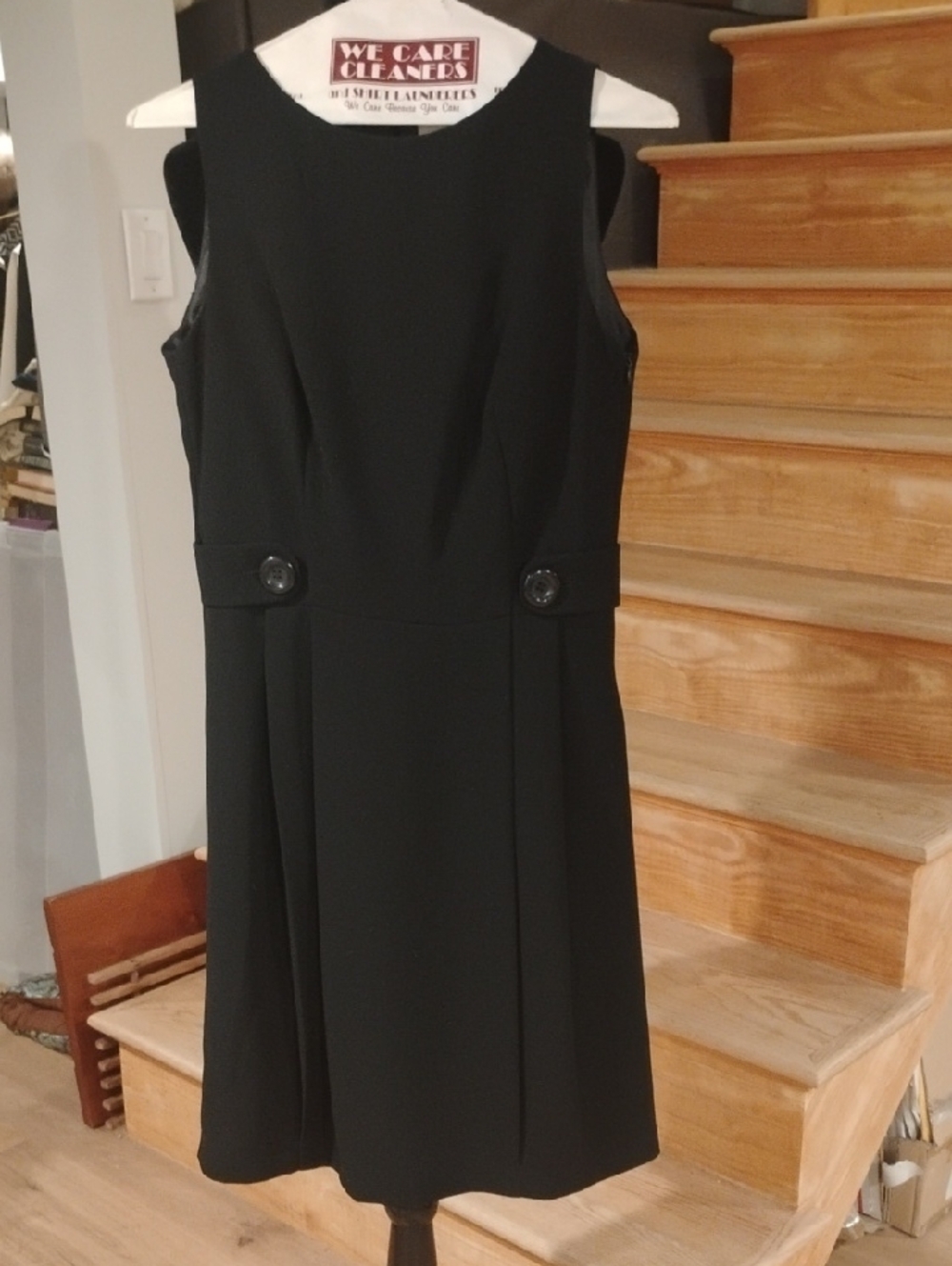 Laura Clement Classic Black Sleeveless Sheath Dress 6